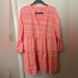 Mudpie Neon Pink Dress Size L NWOT
